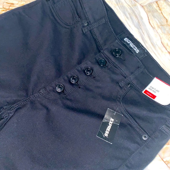 Stretch Slim Flare High Rise Short Jean Pants 8L - Picture 13 of 14